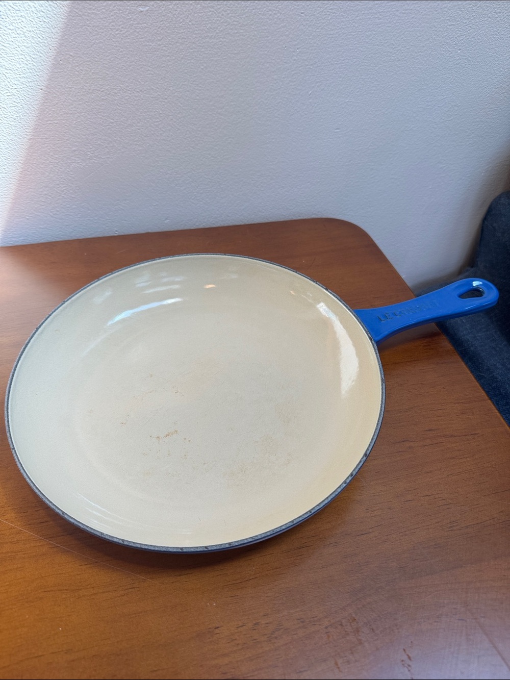 Le Creuset Enameled Cast Iron Shallow Fry Pan 9.75” Lapis Skillet